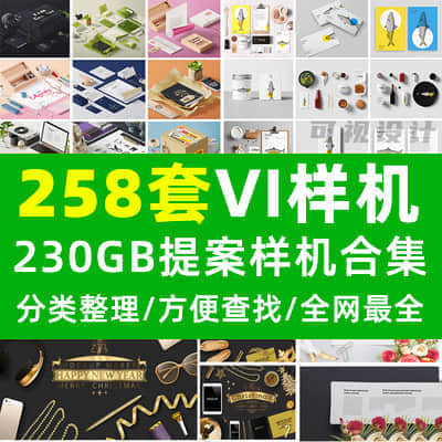 221套vi模板样机智能贴图